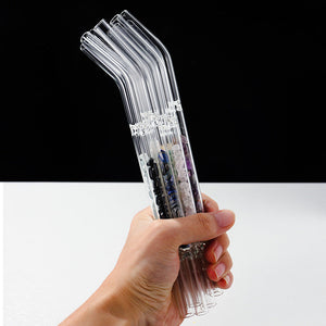 Discover the Beauty of Natural Crystal Gravel Glass Straws