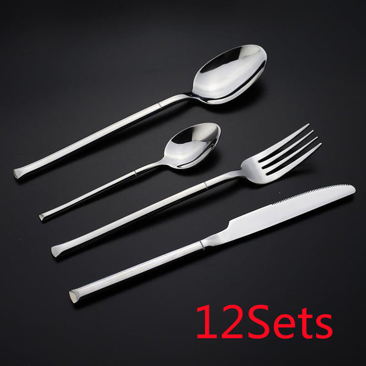 Cutlery Set Square Handle Western Four-piece Set