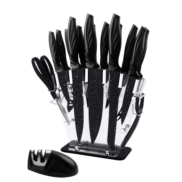 A Full Set Of Kitchen 17 Stainless Steel Knives