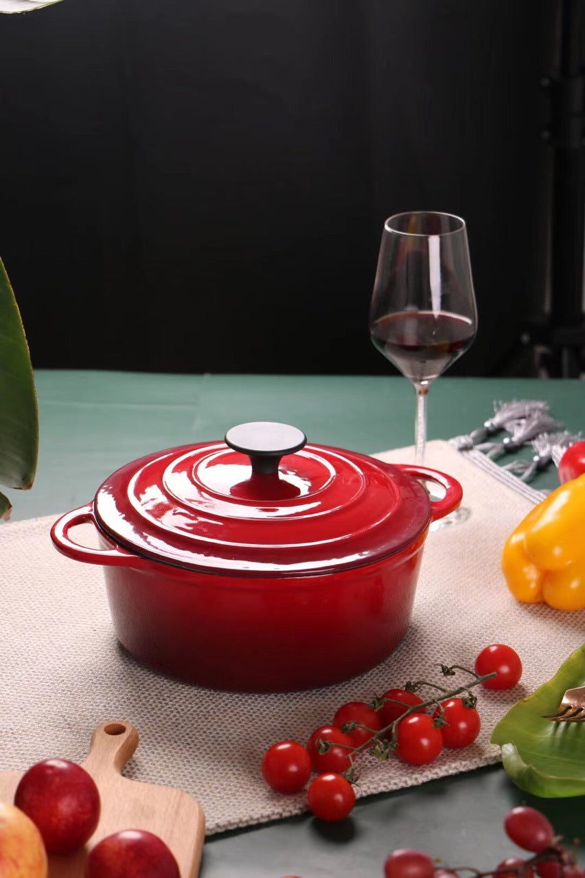 Enamel cast iron stew pot universal
