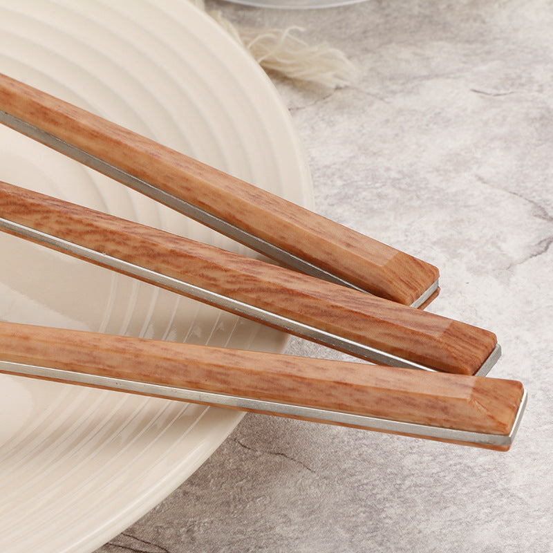 Stainless Steel Wooden Handle Cutlery Set