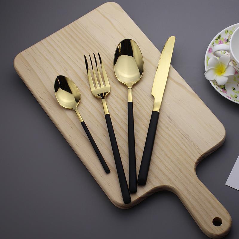 Cutlery Set Square Handle Western Four-piece Set