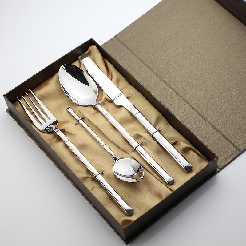 Cutlery Set Square Handle Western Four-piece Set