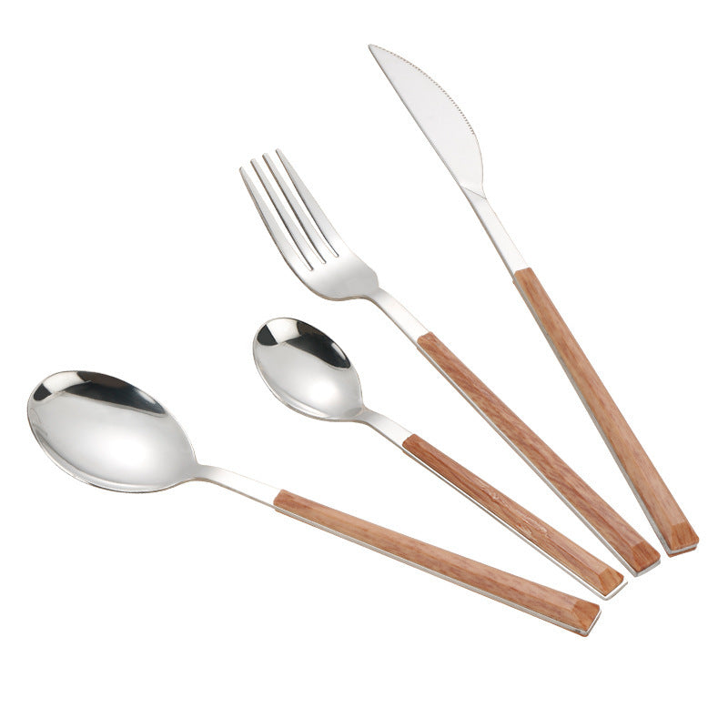 Stainless Steel Wooden Handle Cutlery Set