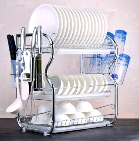 Dish storage rack kitchen shelf