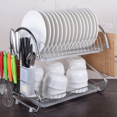 Dish storage rack kitchen shelf