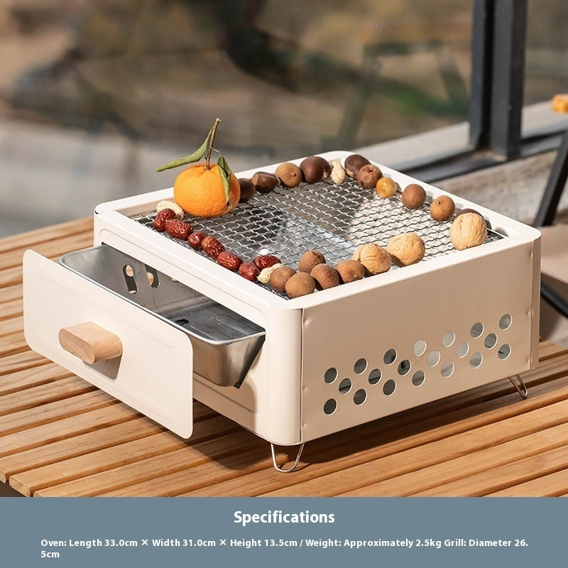 Square Outdoor Charcoal Barbecue Grill
