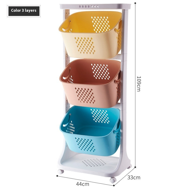 Kitchen Vegetable Storage Plastic Basket Storage Rack