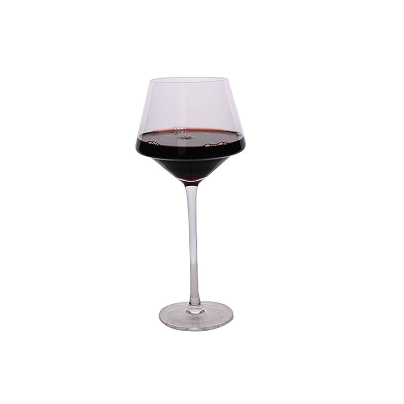 Crystal Golden Trim Burgundy Wine Glass