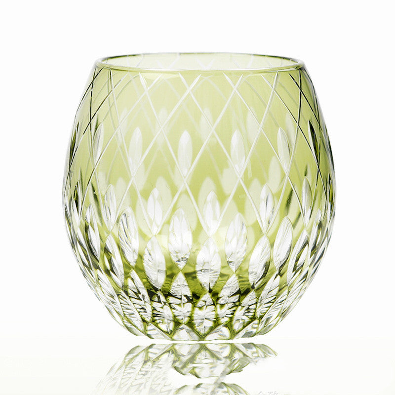 Crystal Whiskey Shot Glass Hand Carved