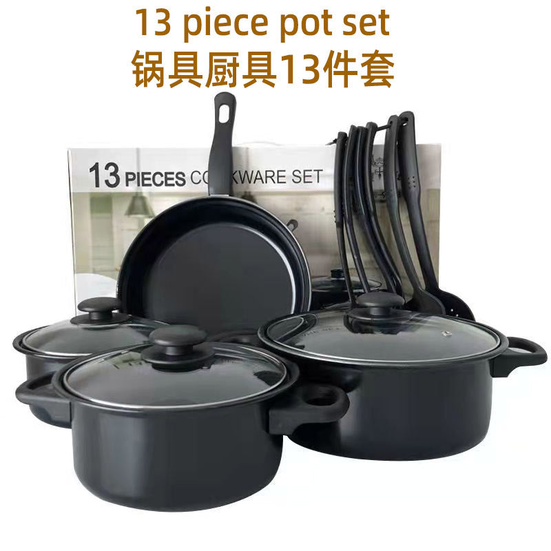 13-piece Stockpot Frying Pan