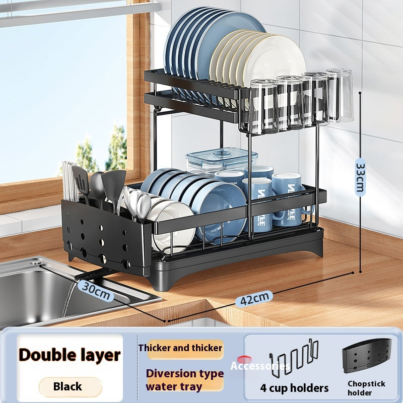 Kitchen Dish Draining Storage Rack