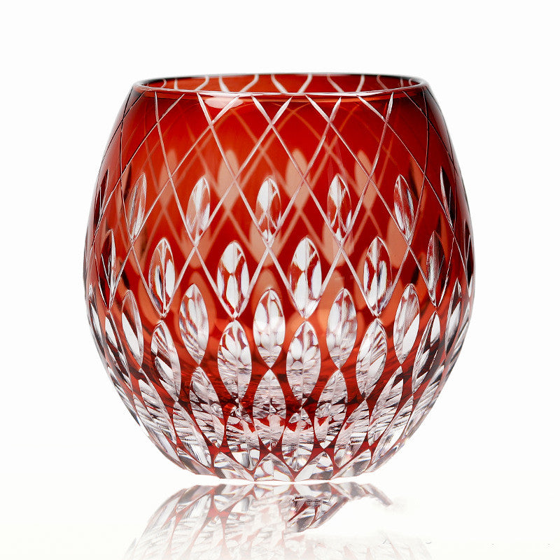 Crystal Whiskey Shot Glass Hand Carved