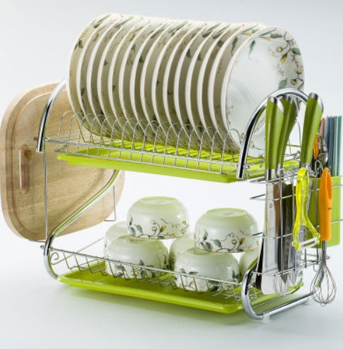 Dish storage rack kitchen shelf