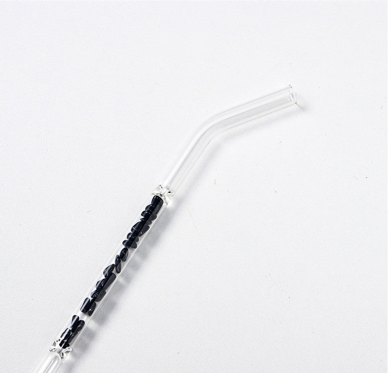 Natural Crystal Gravel Glass Straws