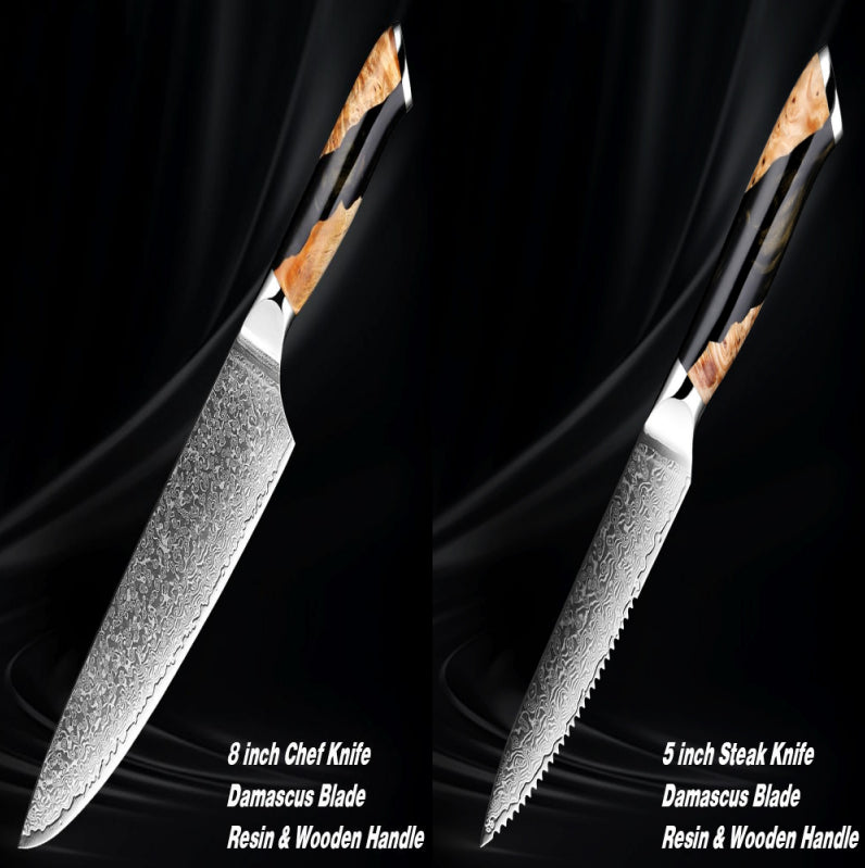 Damascus Steel Chef Knife Kitchen Knives