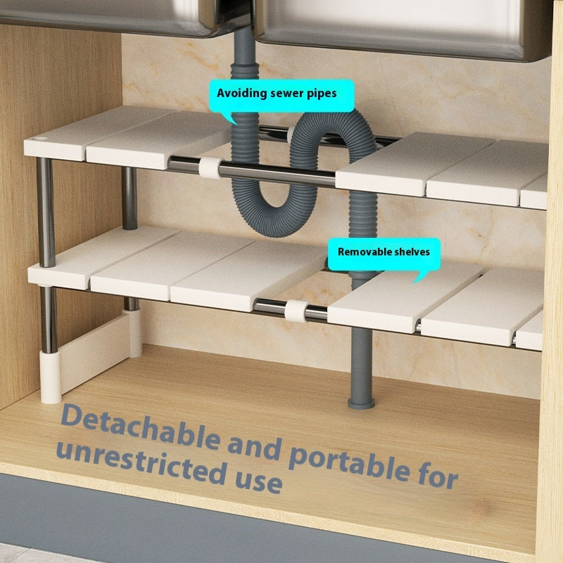 Kitchen Retractable Sink Storage Rack