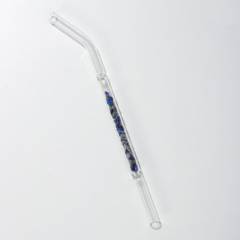 Natural Crystal Gravel Glass Straws