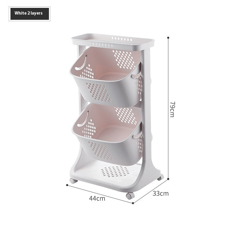 Kitchen Vegetable Storage Plastic Basket Storage Rack