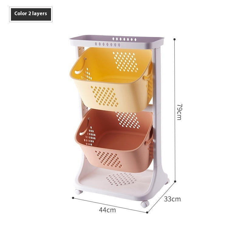 Kitchen Vegetable Storage Plastic Basket Storage Rack