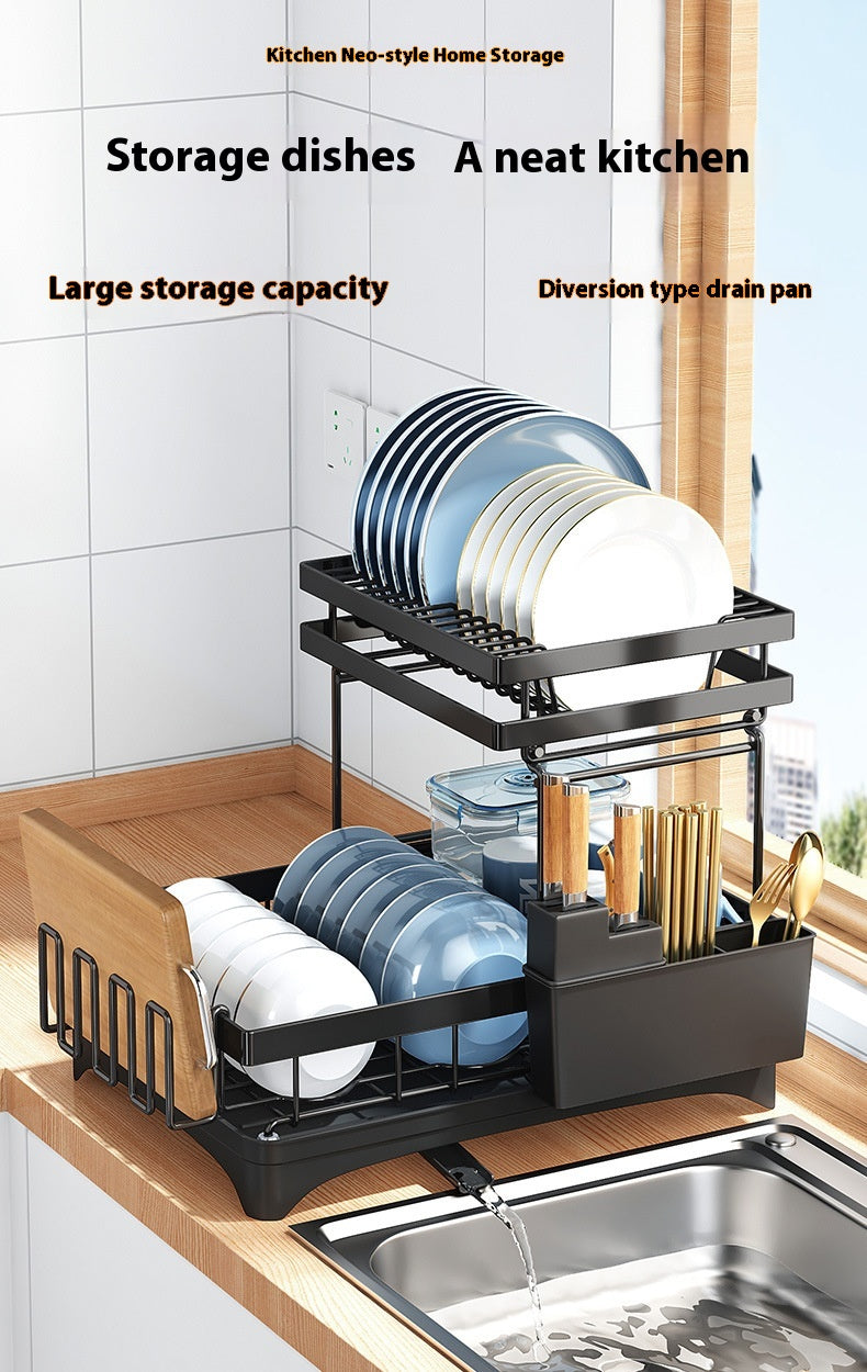 Kitchen Dish Draining Storage Rack