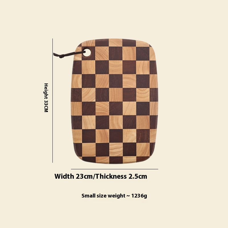 Acacia Chessboard Grid Cutting Board