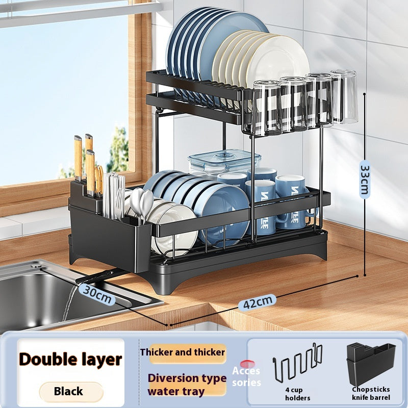 Kitchen Dish Draining Storage Rack