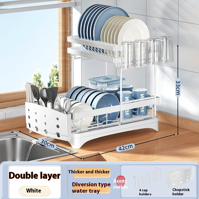 Kitchen Dish Draining Storage Rack