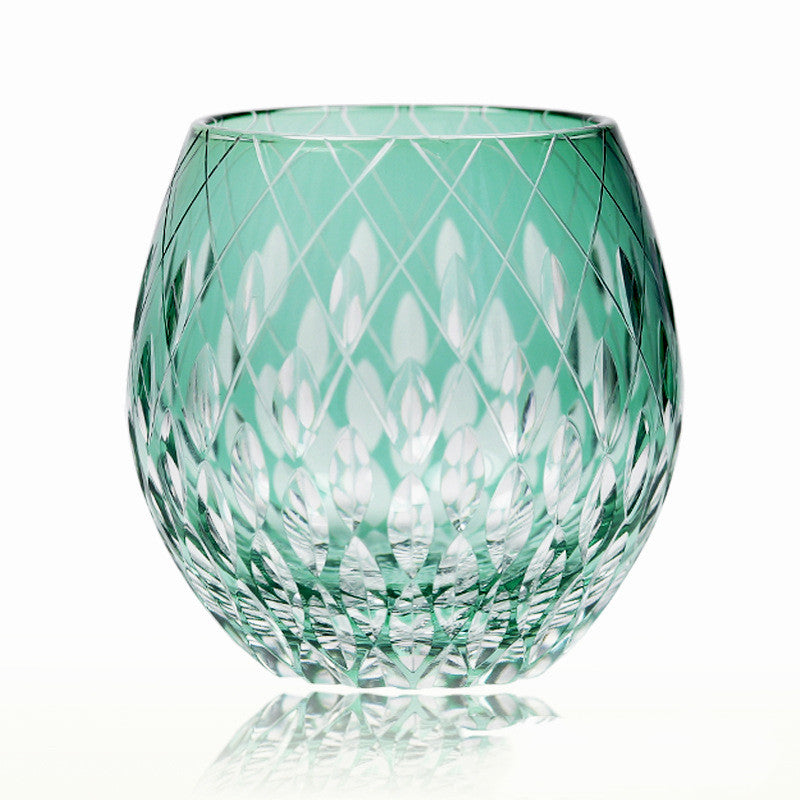 Crystal Whiskey Shot Glass Hand Carved