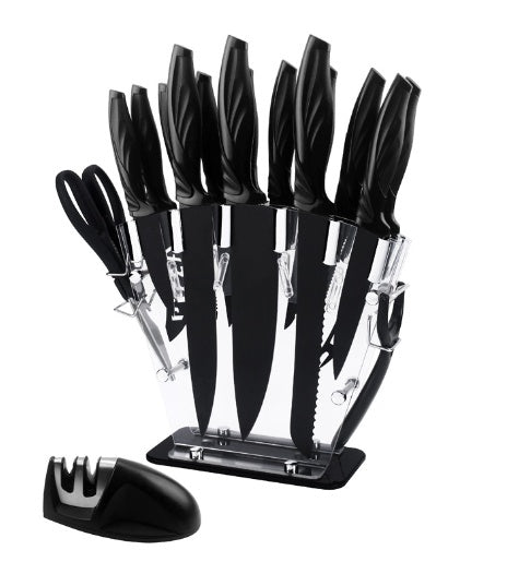 A Full Set Of Kitchen 17 Stainless Steel Knives