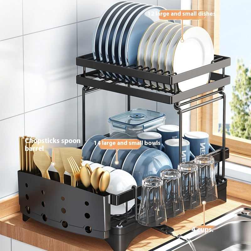 Kitchen Dish Draining Storage Rack