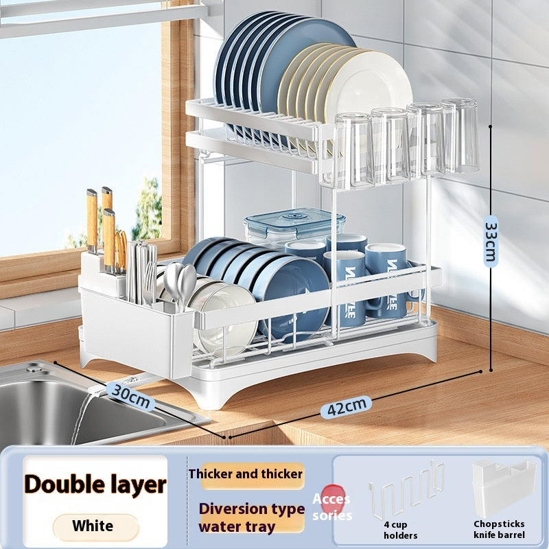Kitchen Dish Draining Storage Rack
